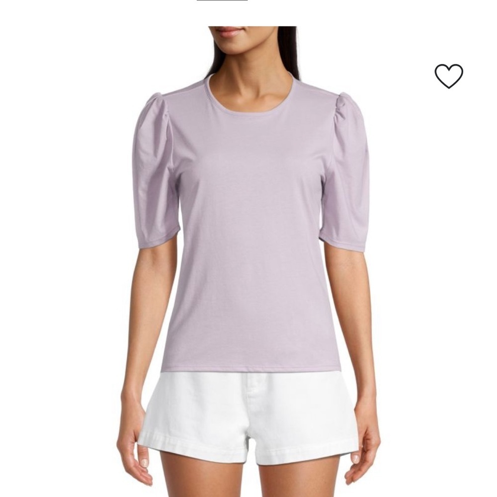 Part Two Lilac Short Sleeve Puff Top